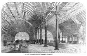 Great Western Railway New Terminus i Paddington, London, 1854 av English School